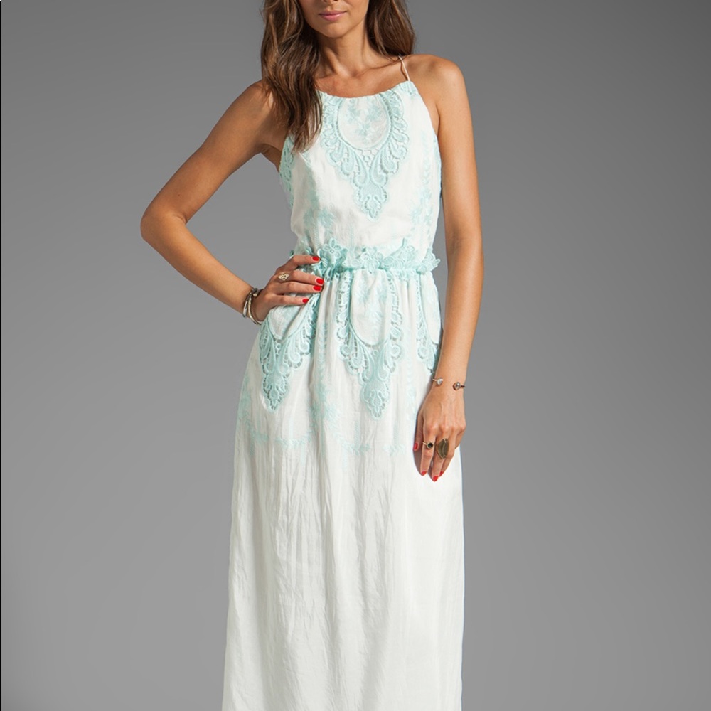 Dolce Vita Embroidered White Maxi Dress